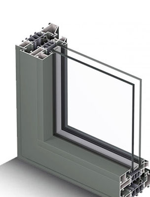 6061 6063電気泳動によって二重ガラスをはめられるアルミニウム窓枠のプロフィール